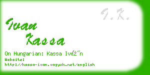 ivan kassa business card